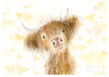 Load image into Gallery viewer, Murdo Highland Cow – A5 Giclée Print (Limited Edition)