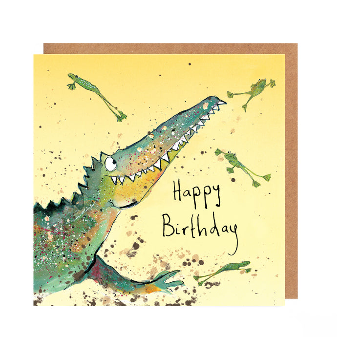 Sololomon Crocodile Birthday Card -  Solomon Splash