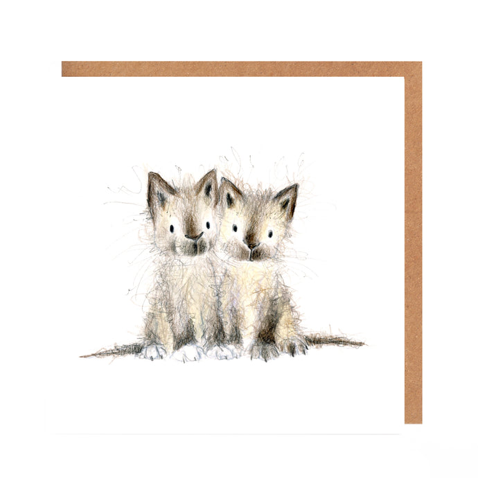 Theo and Cleo Kittens Card Blank