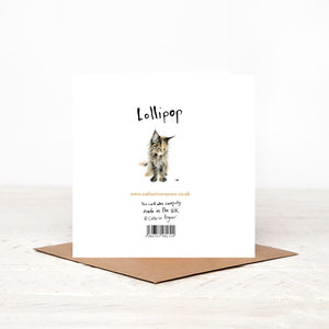 Kitten Card -  Lollipop and Snail