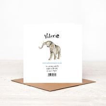 Load image into Gallery viewer, Elephant Birthday Card -  Valerie