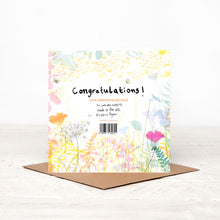 Load image into Gallery viewer, 'Congratulations' floral Card