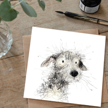Load image into Gallery viewer, Debbie Bedlington Whippet Dog Card Blank
