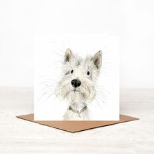Load image into Gallery viewer, Card with a dog illustration on a white background