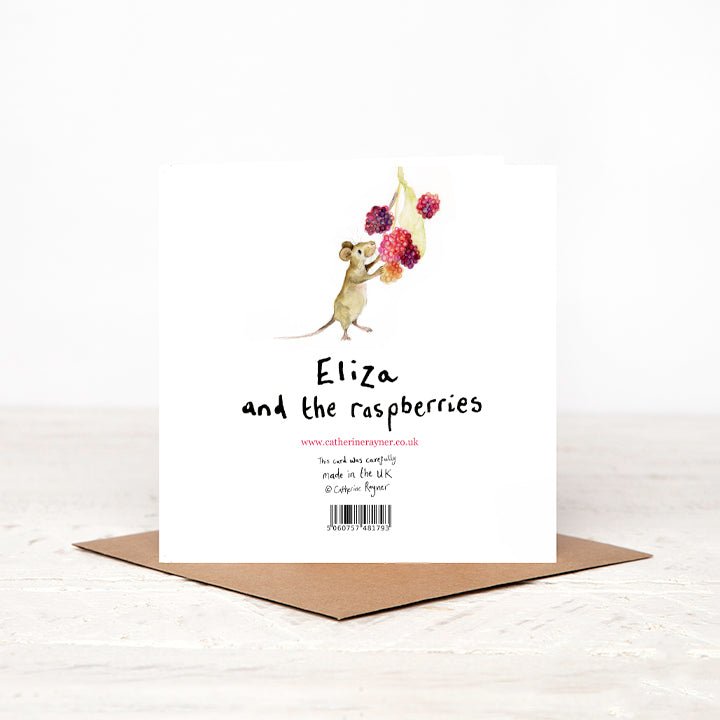 Eliza and the Raspberries Field Mouse Card – Catherine Rayner