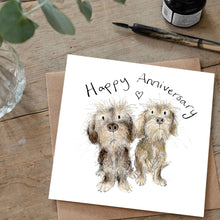 Load image into Gallery viewer, Gunther and Freya Wire Haired Dachshunds Anniversary Card