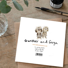 Load image into Gallery viewer, Gunther and Freya Wire Haired Dachshunds Anniversary Card