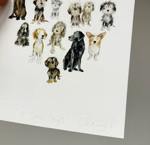 Load image into Gallery viewer, &#39;I Love Dogs&#39; A5 dog print