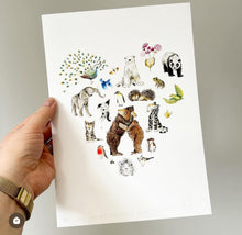 Load image into Gallery viewer, &#39;Love for All Creatures Great &amp; Small&#39; A4 print