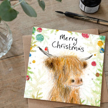 Load image into Gallery viewer, Charity Christmas Card - Fergal Highland Cow