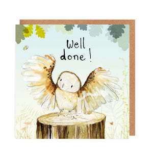 Olive Owl Well Done Card