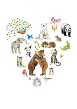 Load image into Gallery viewer, &#39;Love for All Creatures Great &amp; Small&#39; A4 print