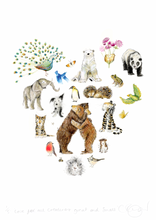 Load image into Gallery viewer, &#39;Love for All Creatures Great &amp; Small&#39; A4 print