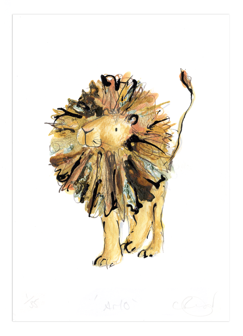 Day 8 'Happy Arlo! lion A5 Print