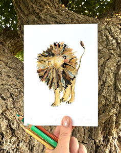 Day 8 'Happy Arlo! lion A5 Print