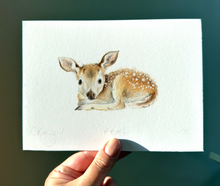 Load image into Gallery viewer, &#39;Pearl&#39; baby deer A5 Print