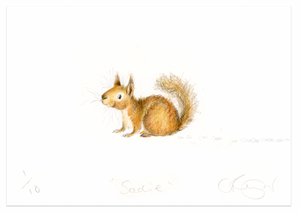 'Sadie' A5 squirrel Print