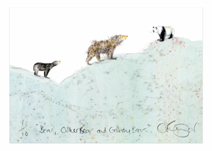 'Bear, Other Bear and Grunty Bear...' A5 Bear Art Print