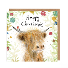 Load image into Gallery viewer, Fergal Highland Cow Charity Christmas Card