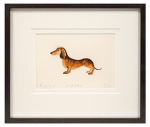 'Matilda' (Dachshund original painting - framed)