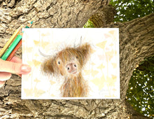 Load image into Gallery viewer, Murdo Highland Cow – A5 Giclée Print (Limited Edition)