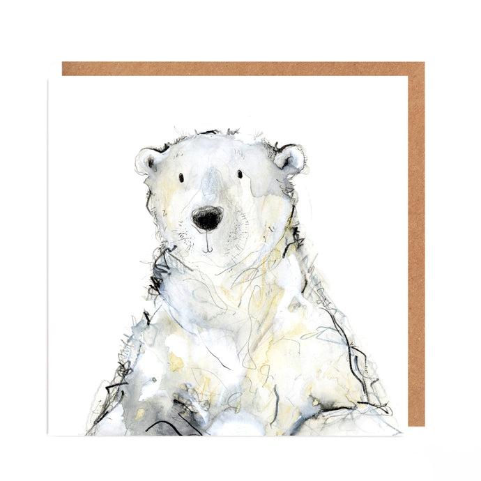 Polar Bear Five Bears Card - 'Stuck Bear'