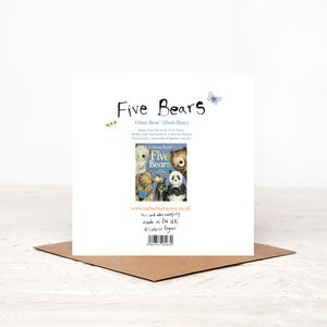 Five Bears Sloth Bear Card - 'Other Bear'