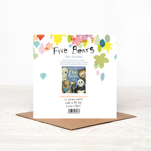 Five Bears Sun Bear Card - 'Bear'