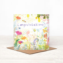 Load image into Gallery viewer, 'Congratulations' floral Card