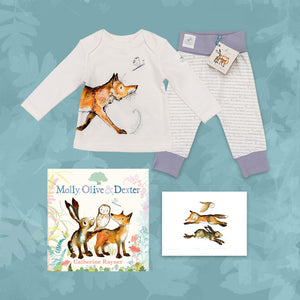 Limited Edition Snuggle Bundle - Book, Print and Matching PJ Baby Gift Set - Dexter Fox