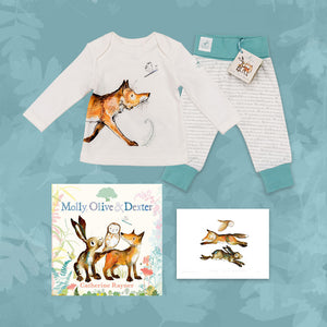 Limited Edition Snuggle Bundle - Book, Print and Matching PJ Baby Gift Set - Dexter Fox
