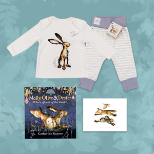 Limited Edition Snuggle Bundle - Book, Print and Matching PJ Baby Gift Set - Molly Hare