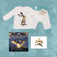 Load image into Gallery viewer, Limited Edition Snuggle Bundle - Book, Print and Matching PJ Baby Gift Set - Molly Hare