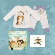 Load image into Gallery viewer, Limited Edition Snuggle Bundle - Book, Print and Matching PJ Baby Gift Set - Olive Owl
