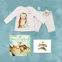 Load image into Gallery viewer, Limited Edition Snuggle Bundle - Book, Print and Matching PJ Baby Gift Set - Olive Owl