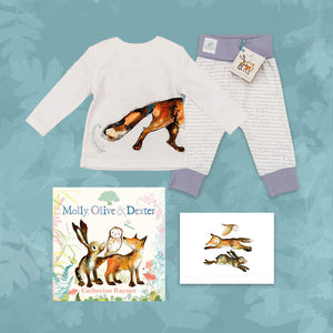 Limited Edition Snuggle Bundle - Book, Print and Matching PJ Baby Gift Set - Dexter Fox
