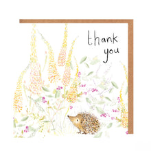 Load image into Gallery viewer, Norbert Hedgehog Thank You Card
