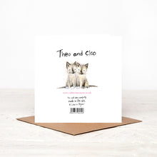 Load image into Gallery viewer, Theo and Cleo Kittens Card Blank