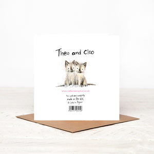 Theo and Cleo Kittens Card Blank