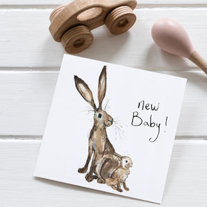 New Baby Hare card - Molly & Meredith