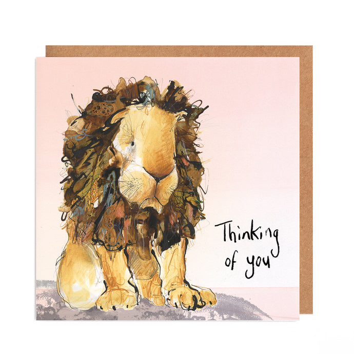 Arlo Lion Thinking of you Card