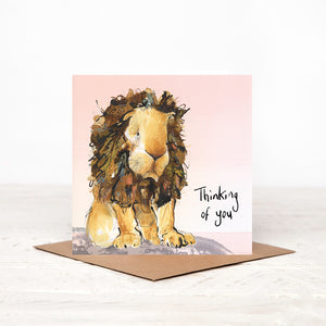 Arlo the Lion Thinking of you Card