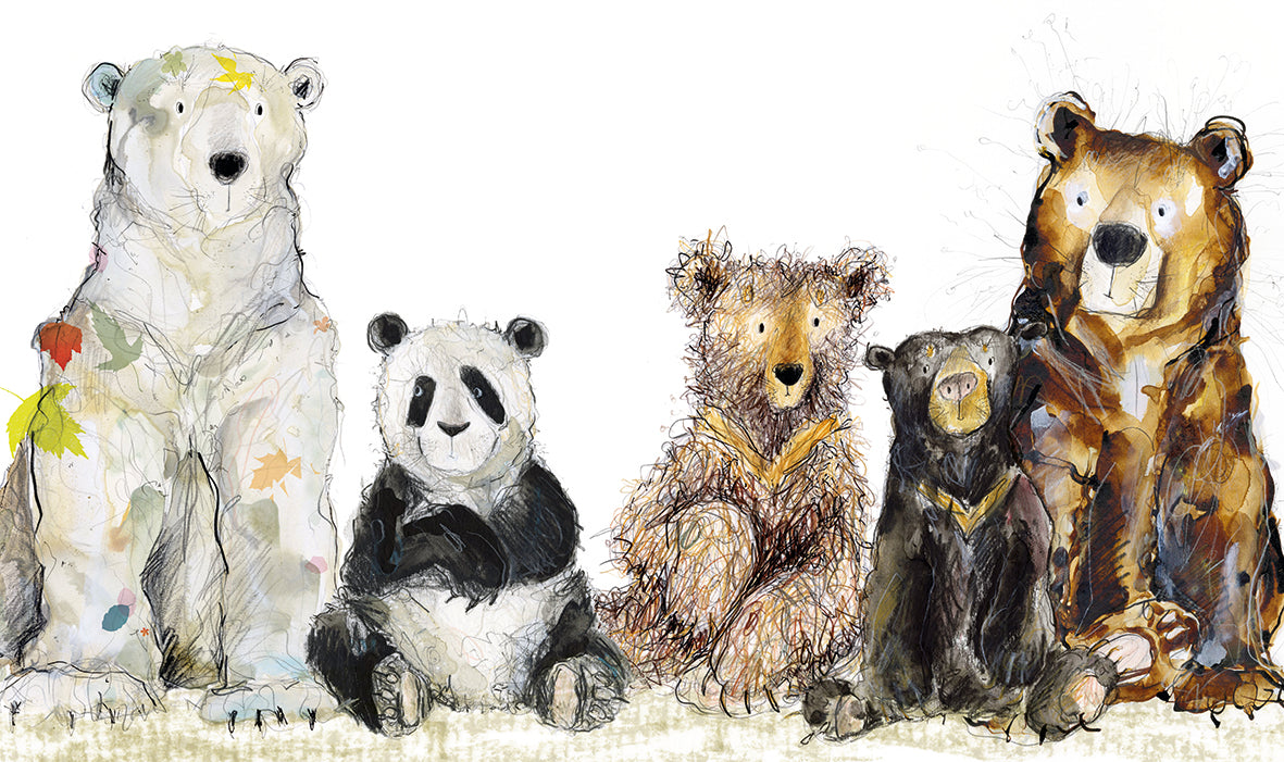 Five Bears Print - 'All the bears thought for a while...'