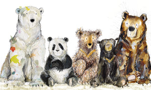 Five Bears Print - 'All the bears thought for a while...'