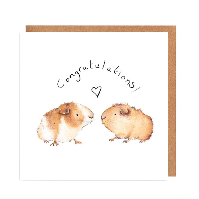 Wedding and Engagement Card - Guinea Pigs - Carri and Gary