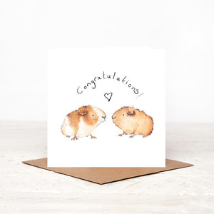 Wedding and Engagement Card - Guinea Pigs - Carri and Gary