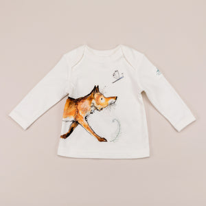 Dexter fox long sleeve t-shirt front laid flat