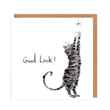 Load image into Gallery viewer, Black Cat &#39;Gobbolino&#39; Good Luck Card