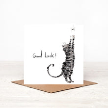 Load image into Gallery viewer, Black Cat &#39;Gobbolino&#39; Good Luck Card