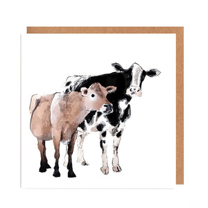 Friendly Cows Card - Hilda and Heather